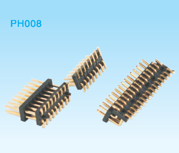 PH1.27雙排雙塑SMD排針（可帶定位柱）H=1.0、1.5、2.0、2.5mm